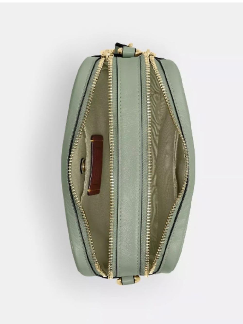 NWT Coach Mini Carey Crossbody Bag Gold/Light Pistachio - Picture 9 of 9